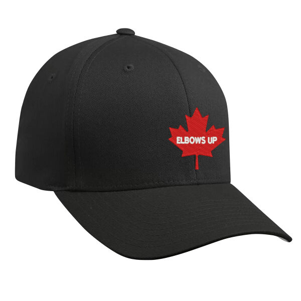 Embroidered Elbows Up Maple Leaf Wooly Combed Thumbnail