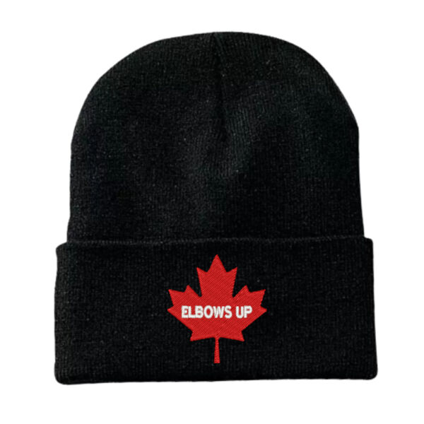 Embroidered Elbows Up Maple Leaf Toque Thumbnail